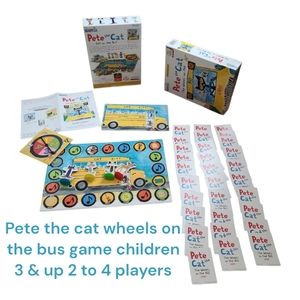 Pete the cat wheels on the bus game board game 2-4 players ages 3 & up